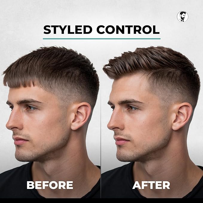 Gentlemen Republic 64oz Refined Hair Gel for Men - Premium Gel For Men Humidity Resistant & Alcohol-Free - All Day Shine and Hold for All Hair Types and Never Flakes - Made in the USA