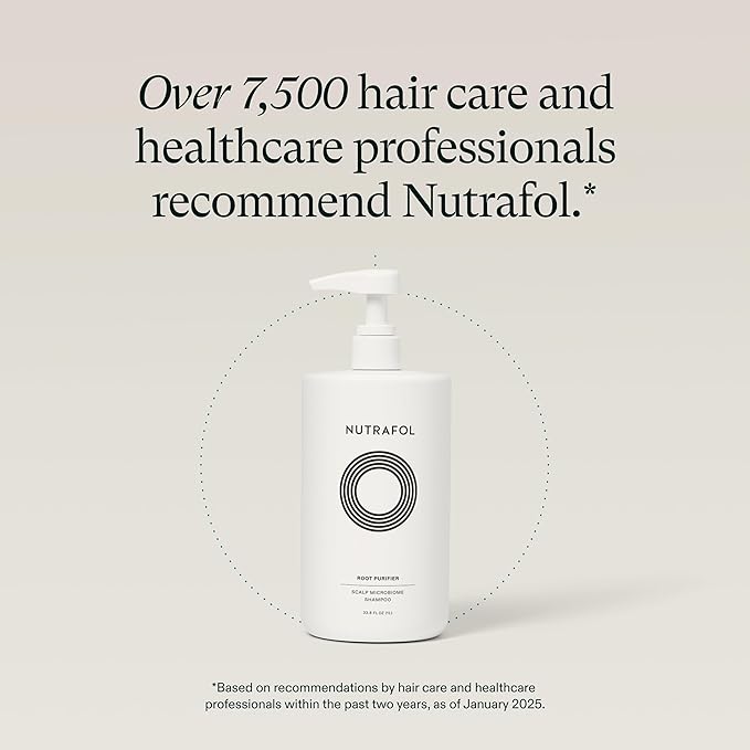 Nutrafol Shampoo, Cleanse and Hydrate Hair and Scalp, Improves Hair Volume, Strength and Texture, Physician-formulated for thinning hair. Color Safe, Sultate Free - 1 Liter Bottle