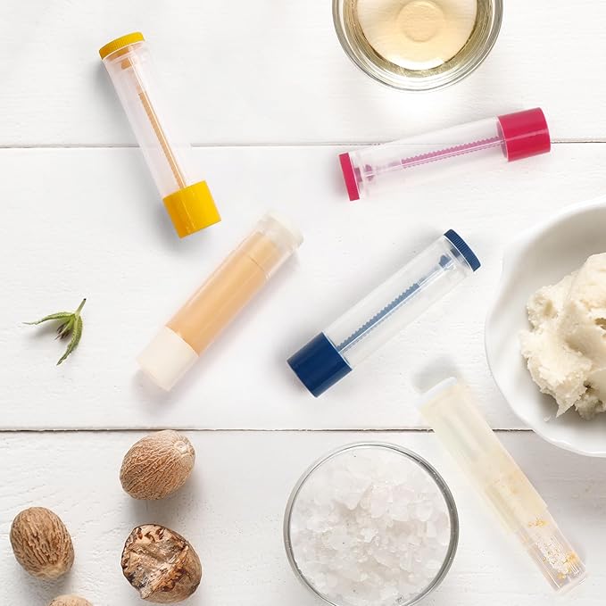 LotFancy Lip Balm Tubes, 60 Empty, Blue