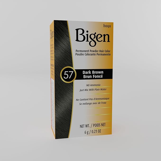 #57 Dark Brown Bigen Permanent Powder (12 Pack)