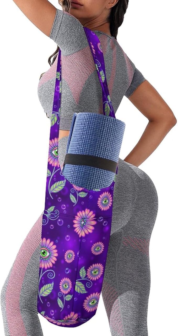 Portable Yoga Mat Carrier Single Shoulder Bag with Pocket Spacious for Yoga Gym Fitness Travel