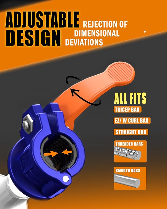 Barbell Clamps 1 Inch or 2inch - 2 0.98-1.18inch)