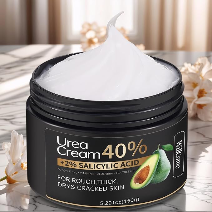Urea Cream 40 Percent for Feet Maximum Strength Plus Salicylic Acid 2%,Foot Cream for Dry Cracked Heels Feet Hands, Foot Callus Remover Gel,Urea Foot Repair Lotion,Health Care for Women&Men,150g