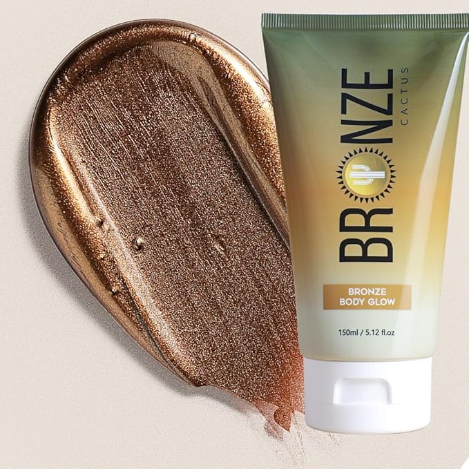 Bronze Cactus Pearlescent Body Glow After Tan Lotion – Vegan, Cruelty-Free | Restores & Calms Skin After Self-Tanning | Adds Pearlescent Shine | Dermatologically Tested After Tan Moisturizer | 8 fl.oz