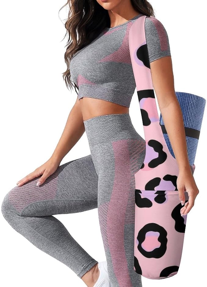 Yoga Mat Bag for Women, Stylish Yoga Mat Tote Sling Carrier Bag, Long Strap Exercise Mats Totes Sport Storage Bag