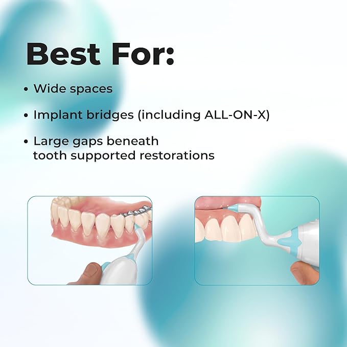 The AutoFlosser Floss Threader Strands for Implants, Bridges, Braces & Retainers, Refills for The AutoFlosser Handle, Shred-Resistant Dental Floss, Stiff-Glide, 90 Strands