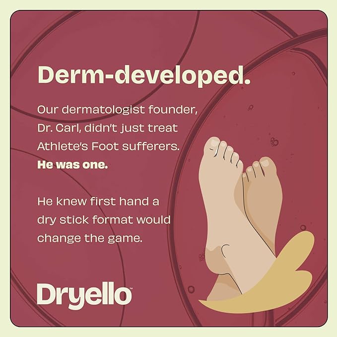 Athlete’s Foot Treatment Stick – Antifungal Stick for Athlete’s Foot, Tolnaftate 1%, Easy Glide-On No Mess Application – 4 Sticks in Total (2-Pack)