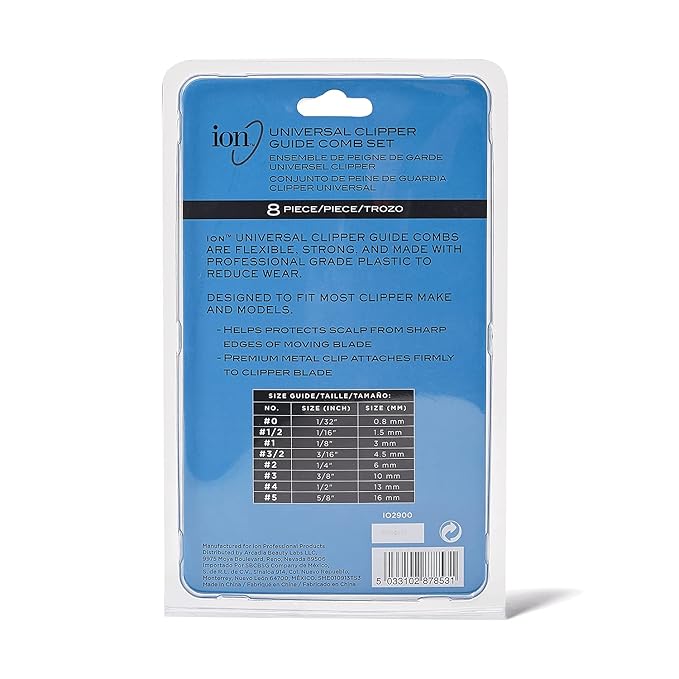 ion 8 Piece Universal Clipper Guide Comb Set