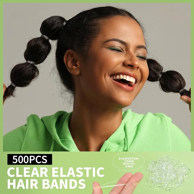 Teenitor Hair Accessories Kit for Woman & Girls: 500pcs Elastic Hair Bands; 30pcs Ponytail Holders, 30pcs Seamless Thick Hair Bands; 40pcs Bobby Hair Pins (Beige)