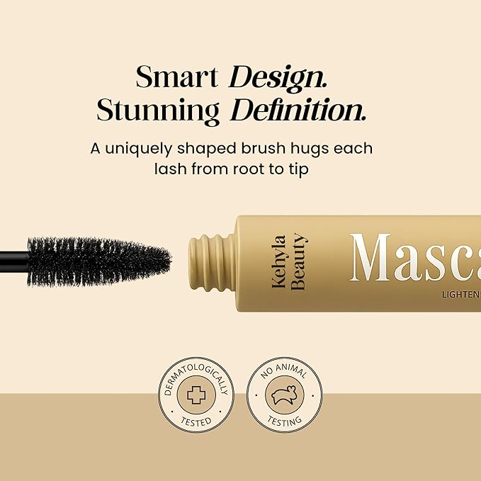 Kehyla Beauty™ Mascara for Older Women, Lengthening & Volumizing Lash Formula, Smudge-Proof Water-Resistant Long-Lasting Mascara with Soft Precision Brush for Fuller, Lifted Lashes (Black & Brown)
