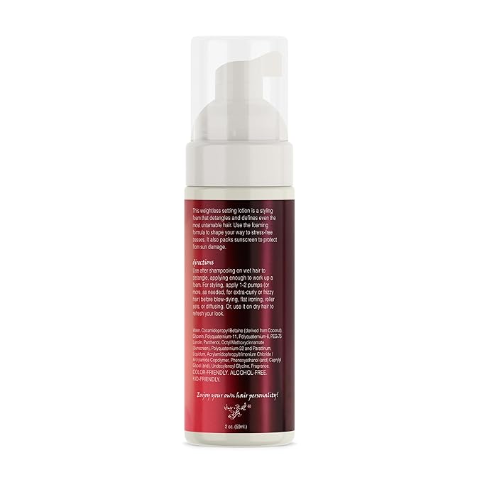 HairPlay Set #2 Hair Foam Mousse - Medium Hold Styling Foam for Frizz Control - Hair Mousse for Curls - Curl Defining Moistiurizing Mousse for Wavy Hair - 2 Fl Oz