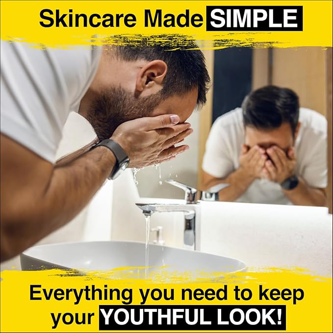 Lumin Dynamic Duo Skincare Set for Men – Charcoal Wash & Daily Moisturizer Kit, Face Cleanser & Hydrating Cream