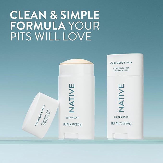 Native Cashmere & Rain Twin Deodorant Bundle Pack 2 x 2.3 oz