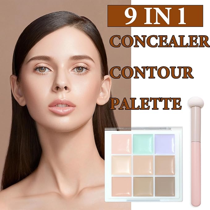 9 Colors Correcting Concealer Contour Palette,Concealer Cream Contour
