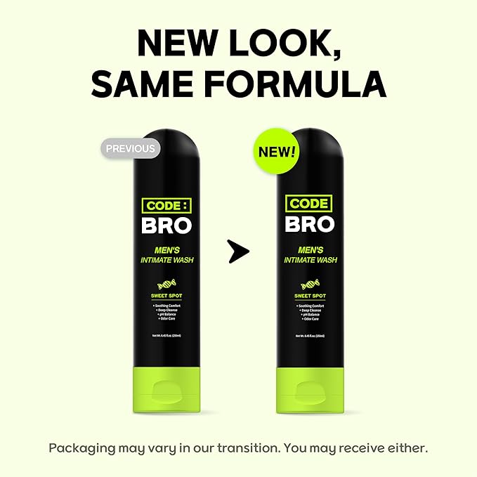 Code Bro Men's Intimate Wash Sweet Spot - Shower Stuff for Men (250ml, 8.45 fl oz)