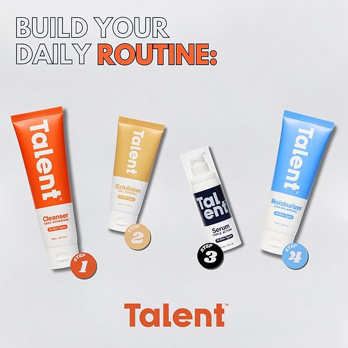 Talent Men's Daily Hydration Cleanser – Korean Skincare, EWG Verified, Fragrance-Free, Non-Stripping Face Wash with Antioxidants, 3.0 fl oz