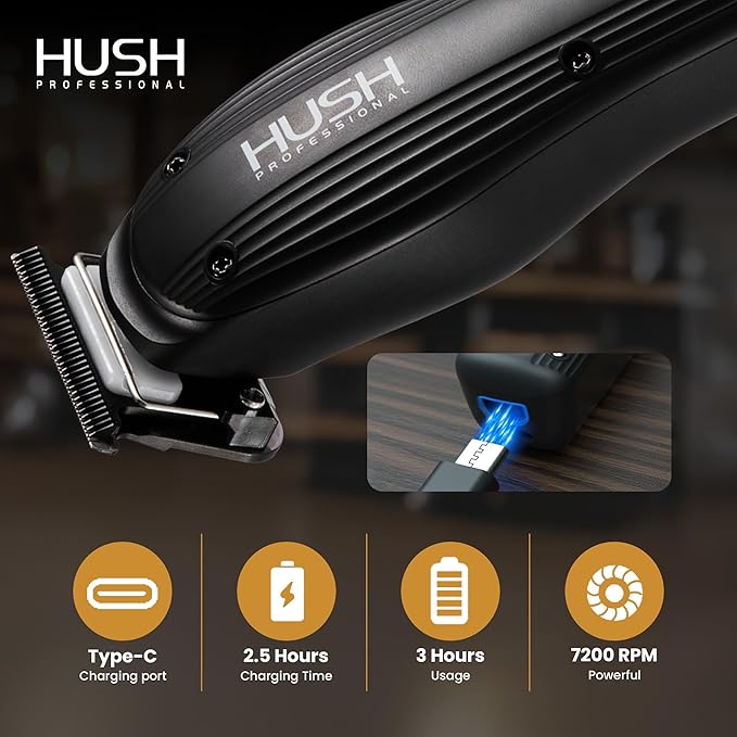 Hair Trimmer for Men - Cordless Hair Buzzer Cutting Kit with T-Blade, 7200 RPM Motor, Men's Haircut Machine Cutter Clippers Head Trimmers Set Barbers Tools