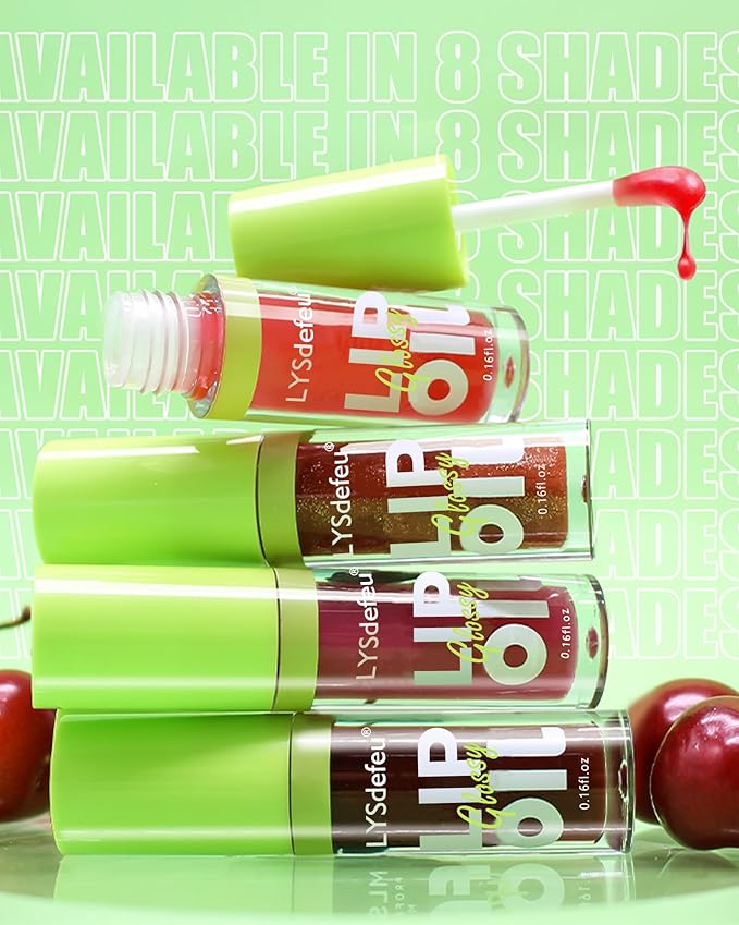 Lip Oil Lip Glaze-1Pcs Hydrating Red Lip Glow Oil,Shiny Transparent Tint Lip Gloss Plumping,Long Lasting Non-sticky Clear Glow Reviver Lip Care Oil, Women's Day Makeup Gift for Women Girl-05#