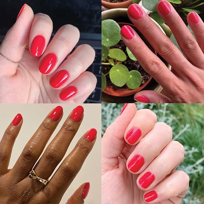Olive & June Long Lasting Nail Polish | Valentine's Day |Plump Gel-Like Finish No Lamp Needed Lasts up to 10 days | Salon-Quality 15-Free, Vegan & Cruelty-Free Chip-Resistant | Hibiscus, Tropical Pink