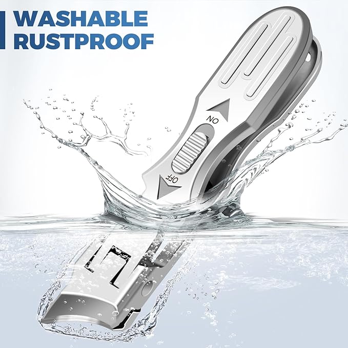 Ingrown Toenail Clippers - Wide Jaw Opening Anti-Splash Slanted Nail Clippers with Catcher, Heavy Duty Ingrown Toenail Clippers Nail Cutters, Ultra Sharp Slanted Nail Clippers with Long Handle