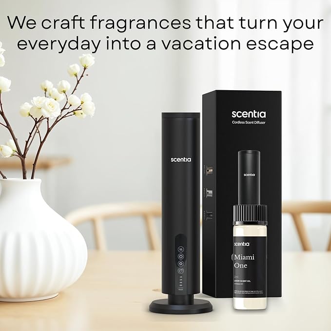 Scentia Miami One Diffuser Oil Inspired by The 1 Hotel Miami Beach - 20 ml 0.67 fl oz - Essential Oil Blend for Aromatherapy, Water Less Diffusers Humidifiers