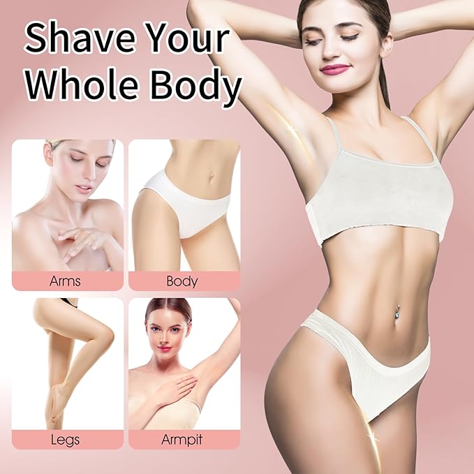 Electric Razors for Women, 7in 1 Painless Rechargeable Dusk Shaver Womens, Women's Shavers Everything, Lady Leg/Bikini/Face Hair Removal Products, Female Wet Dry Shaving Machine