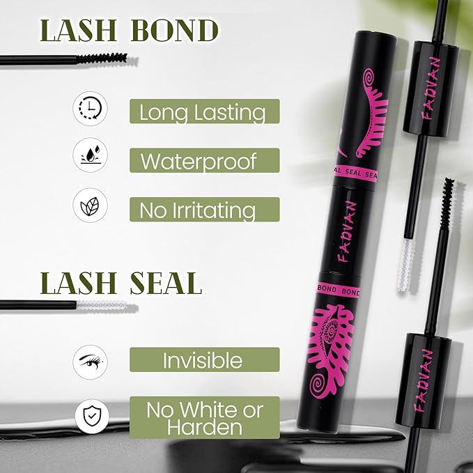 FADVAN DIY Lash Extension Kit 100D Volume Lash Clusters Kit with Lash Bond and Seal 280 pcs Thick Individual Lashes 8-16 mm D Mink Lashes Cluster, Lash Cluster Remover and Tweezers