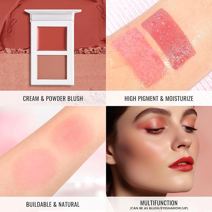 Blushed Duo Blush, Richly Pigmented Two Tone Mineral (SHY 03#)