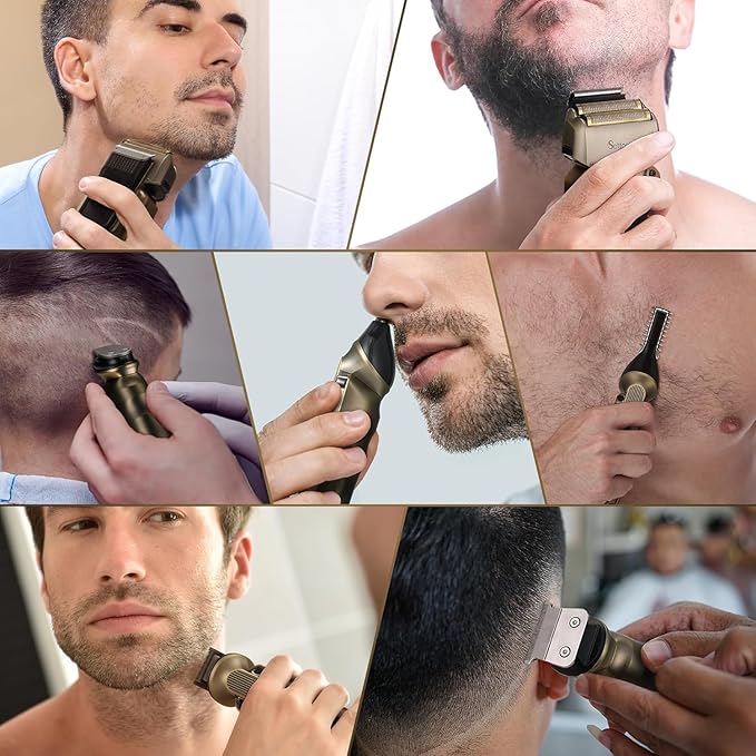 Foil Shavers for Men Beard Trimmer Electric Razor for Men Bald Head Hair Shaving Kit Cordless Waterproof