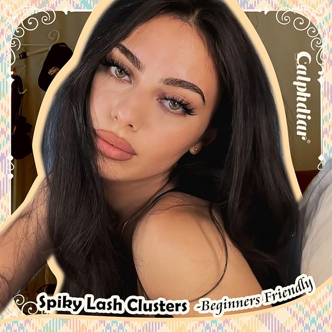Lash Clusters Fox Eye Cluster Eyelash Extensions Manga Eyelash Clusters Fairy Lash Extension 180Pcs Spiky Individual Lashes 10-14mm Natural Cat Eye Lashes Clusters Anime Eyelash Cluster