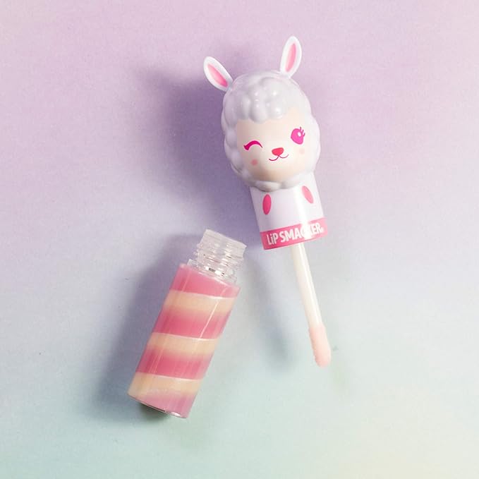Lip Smacker Lippy Pals Swirls Llama, Flavored Moisturizing & Smoothing Soft Shine Lip Balm, Hydrating & Protecting Fun Tasty Glossy Finish, Cruelty-Free & Vegan - Straw-Ma-Llama Berry (Pack of 2)