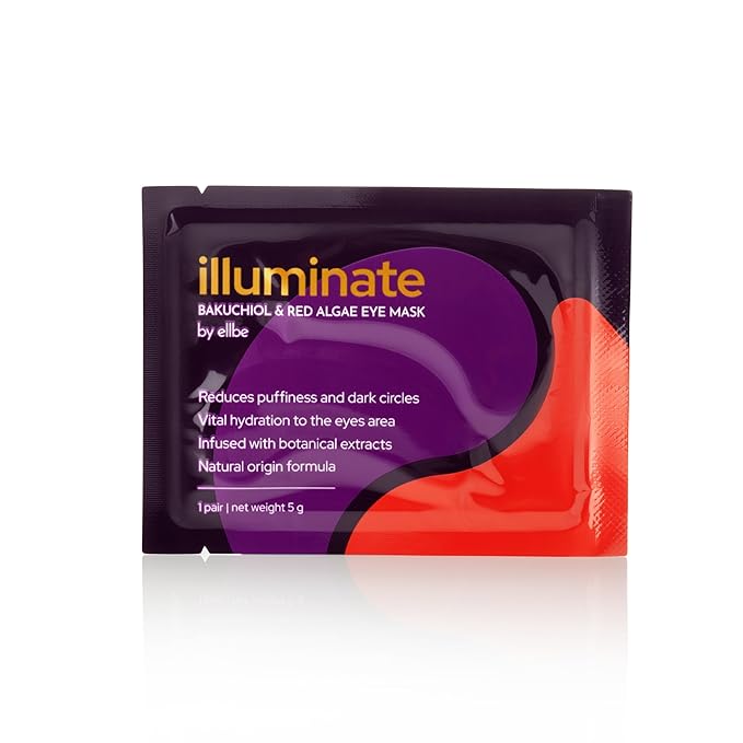 Ellbe Bakuchiol Under Eye Mask – 24 Pairs Eye Patches for Puffy Eyes, Dark Circles, Fine Lines & Screen Fatigue – Natural & Biodegradable – Anti-Aging Hydrating Eye Treatment for Women & Men (24)