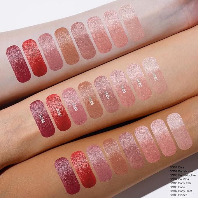 Oulac Nude Hydrating Lipstick Set For Women High Impact Lipcolor Tinted Lip Balm, Nourishing, Satin Finish, Moisturizing Creamy Formula, Vegan Clean Beauty Sensual Glow Rich Crème 01+02+04(SET 1)