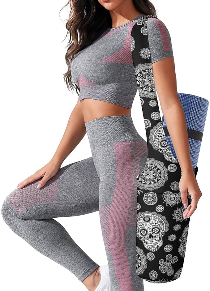 Stylish Yoga Mat Bag for Women Exercise Mat Holder with Shoulder Strap Yoga Mats Totes Sports Storage Bag