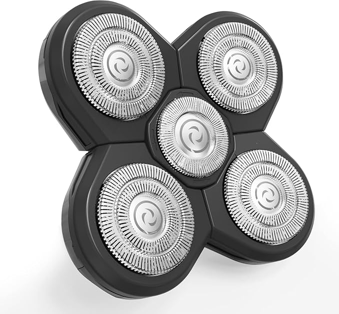 Telfun Universal 5 Blade Replacement Heads for Mainstream Shaver Brands, Washable Shaver Blade Heads Replacement, Easy Install