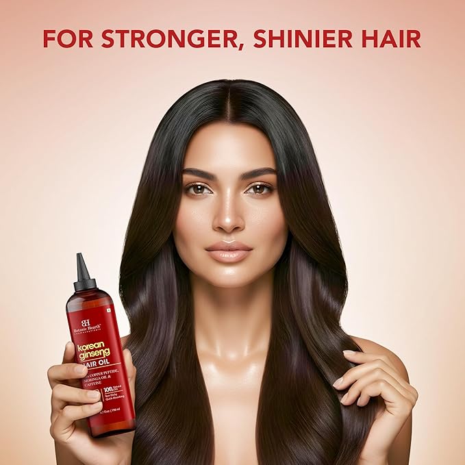 Botanic Hearth Hair Oil for Hair Growth & Home Hair Perm Kit | Strengthening Dry, Frizzy, Damaged Hair & Scalp Treatment | Korean Ginseng Hair Oil – 6.7 Fl Oz