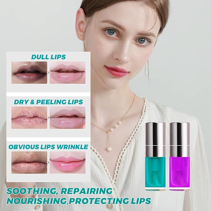 Lip Glow Oil Set, 2 Pcs