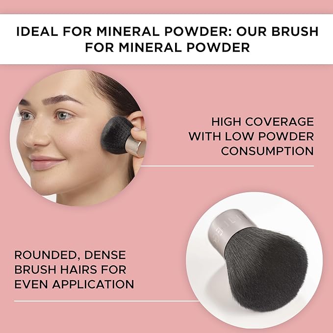 ARTDECO Mineral Powder Foundation Brush - Kabuki Brush with Vegan Bristles for Flawless Coverage, Perfect for Face Powder - Ideal Makeup Tool for a Radiant Finish