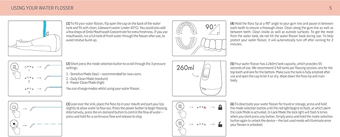 Ordo Water Flossers for Teeth, Cordless IPX7 Waterproof Oral Irrigator, 3 Pressure Settings, Portable, Rechargeable Electric Sonic Flosser, Dental Professional Recommended, Charcoal Grey