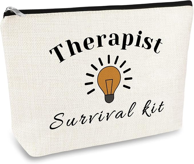 Therapist Gifts Makeup Bag Psychology Therapist Appreciation Gifts Travel Cosmetic Bag Zipper Pouch Birthday Retirement Present for Psychology Psychologist School Counselor Women Graduation Present