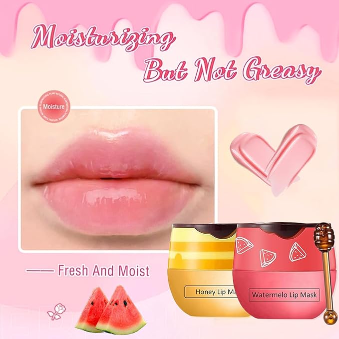 Bee Lip Balm Honey Pot, Watermelon (Watermelon)