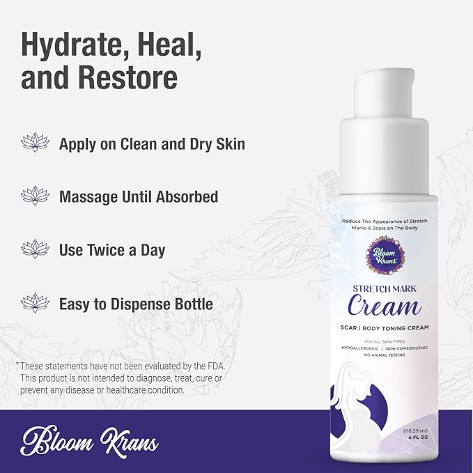 Bloom Krans Stretch Mark Cream Moisturizing
