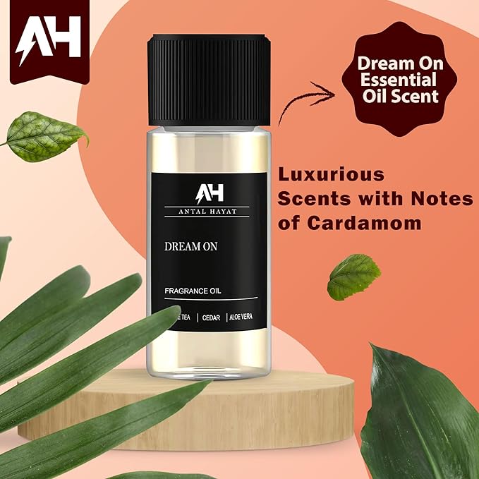 Dream On 20mL Essential Oil Scent for Diffusers - Antal Hayat Diffuser Oil - Home Luxury Scents - Hints of Bright White Tea, Vanilla, Earthy Cedar - Diffuser Oil Blends for Aromatherapy