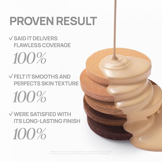 BANILA CO Covericious Ultimate Cover Cushion | Up to 100HR Long-Wear Foundation | 20 Shades for All Skin Tones | Matte & Lightweight Finish | Korean Cushion Foundation (14g / 0.49 oz), 32N OAT