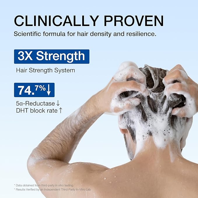 Hair Labs Professional Strength Hair Restore Shampoo for Men, DHT Blocker for Hair Loss and Thinning Hair, Biotin Shampoo Infused with Rosemary Oil for Hair Growth, Sulfate-Free, Color-Safe, 16 Fl Oz
