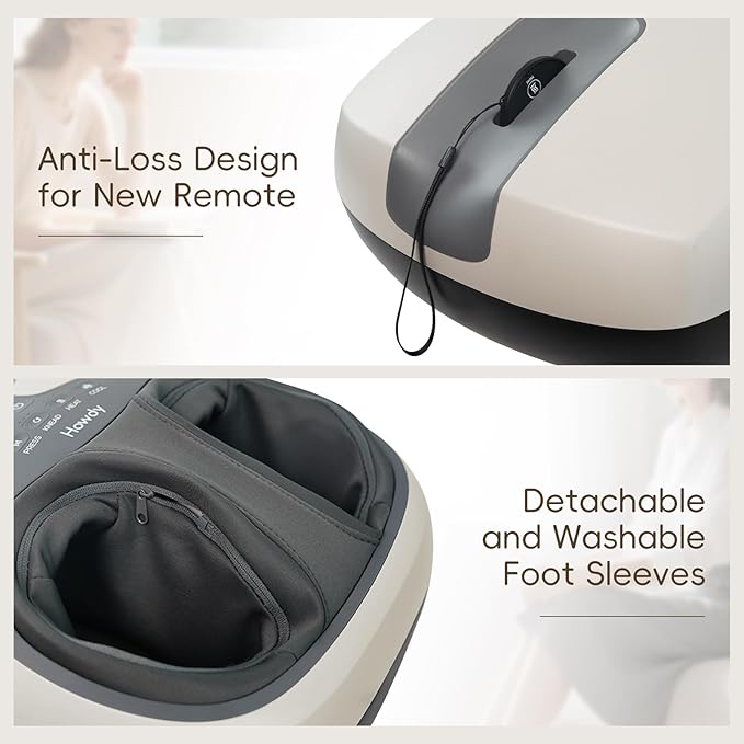 Howdy Shiatsu Foot Massager with Heat and Cold Therapy, 2026 Pro-Grade Pain Relief for Plantar Fasciitis&Neuropathy, 30% Larger Heat Area, Adjustable Intensity, Remote, Fits Size 13, Gift for Her Him