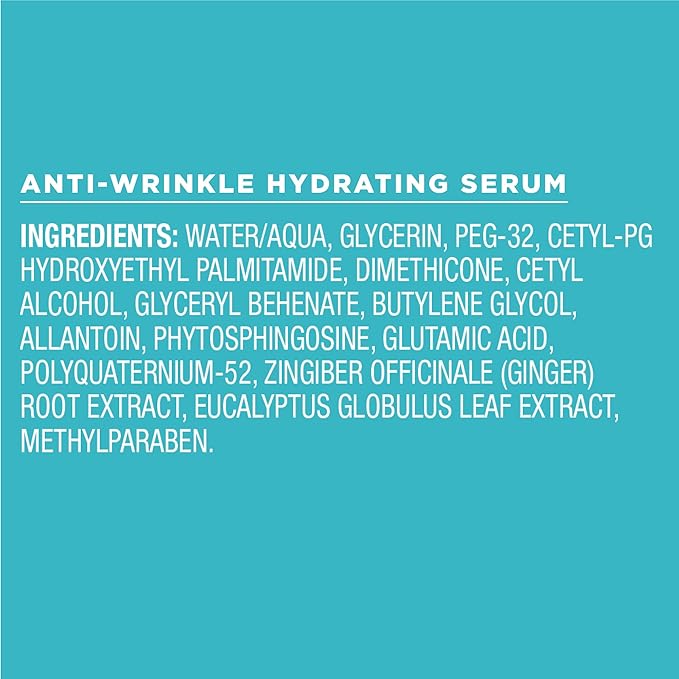 Curel Japanese Skin Care, Anti-Wrinkle Hydrating Serum, Lightweight Serum, Fragrance Free & Colorant Free, For Sensitive Skin, 1.3 Oz