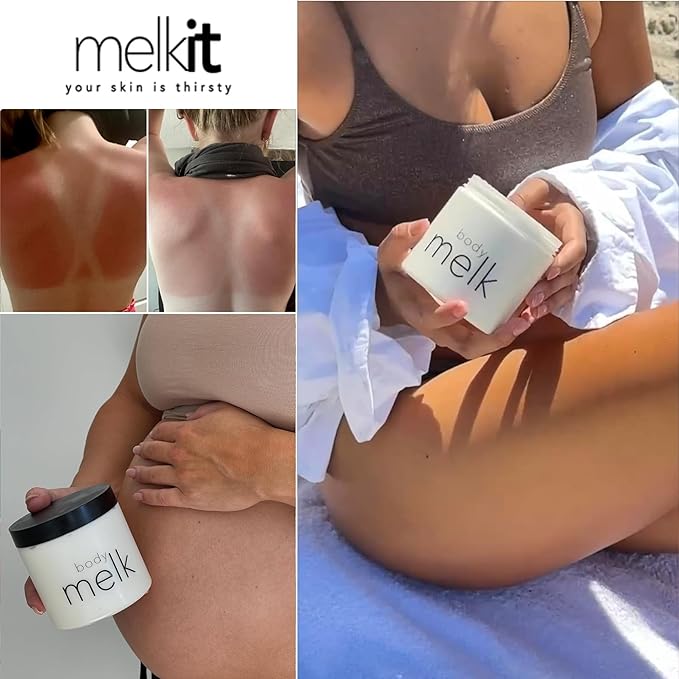 Melkit Body Melk Natural Body Cream - All Over Fast-Absorbing Hydration for Dry or Sensitive Skin - Soothe Sensitive Skin, Rash & Irritation - All Skin Types - 16 oz