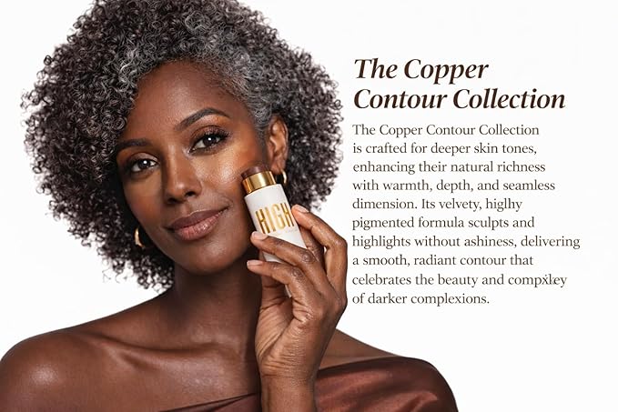Copper Contour Collection – Cream Contour Set with Light Bronzer, Hot Coral Blush, Cocoa Copper Bronzer & Latte Gold Highlighter Vegan