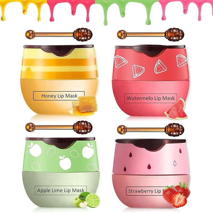 4PCS Bee Lip Balm Honey Pot,
